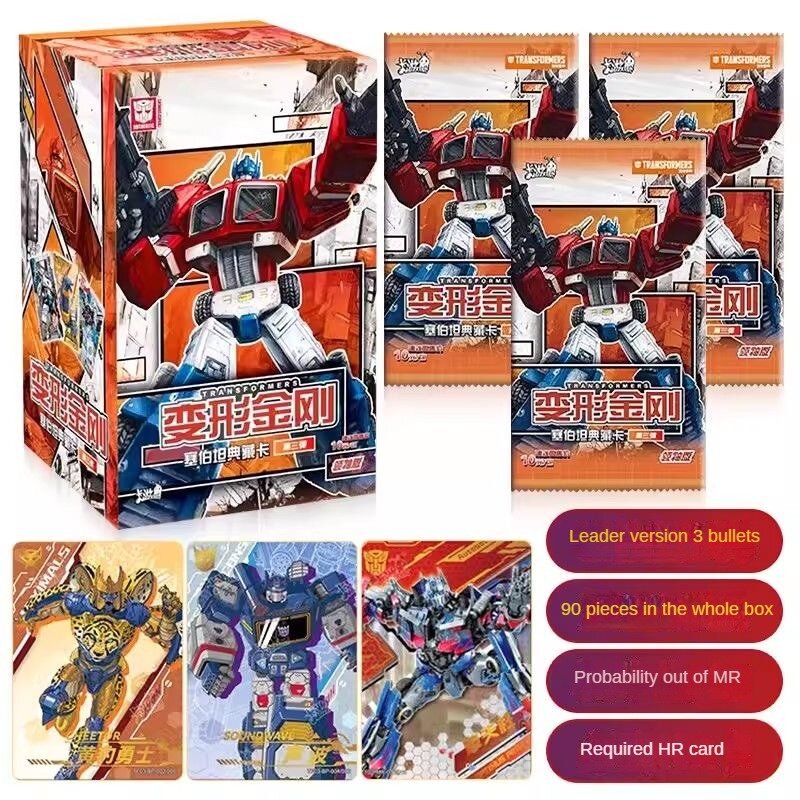 KAYOU-Tarjeta Transformers Leader Edition, personaje de Anime, Optimus Prime, tarjeta de colección de Cybertron periférico, regalos para niños