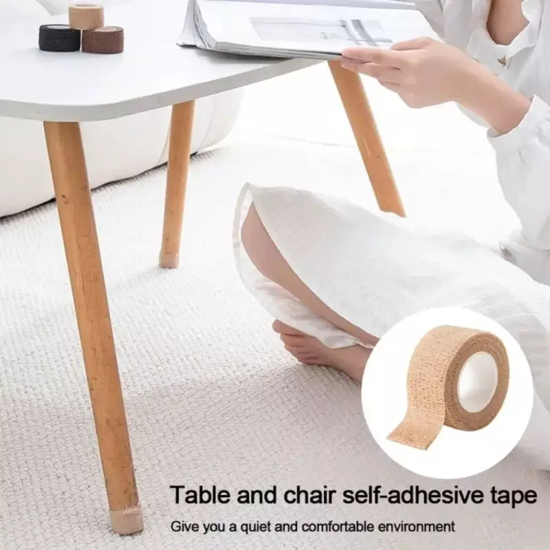 Self Adhesive Chair Leg Covers Silent Felt Protection Furniture for Various of Footstools Pad Wrapping Shock Absorber Reusable
