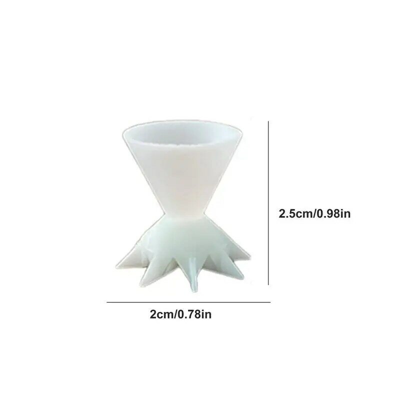 Silicone Pouring Cup Mini Funnel Split Cup For Pouring Acrylic Paint DIY Making Pour Painting Supplies Flower Pattern Reusable