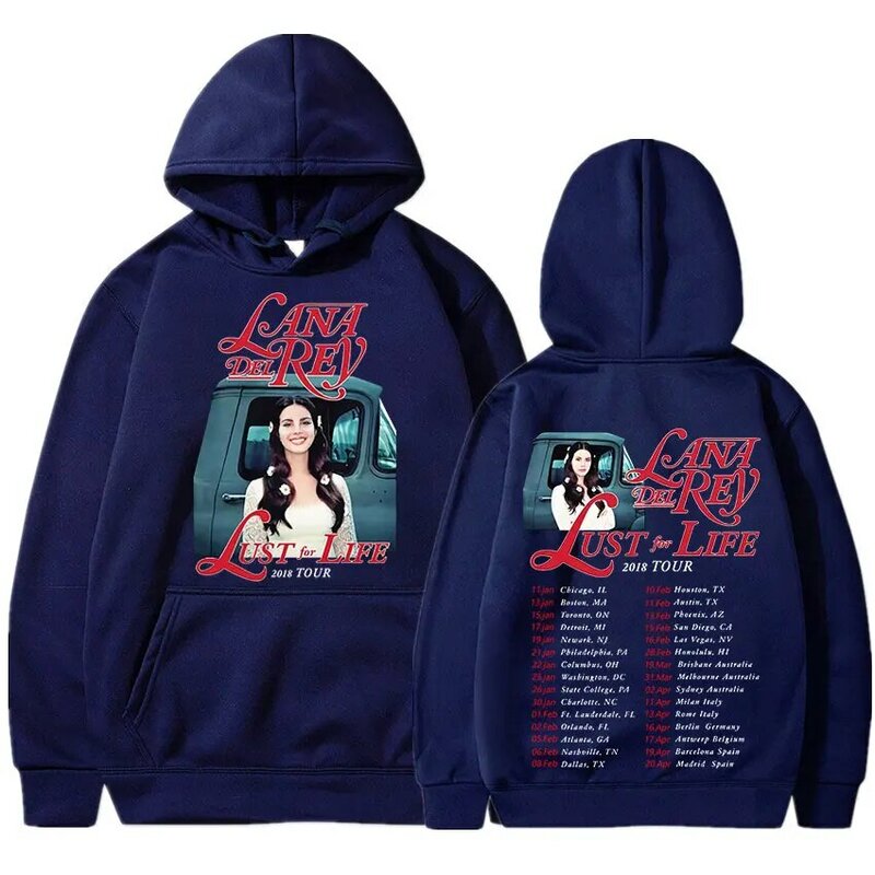 Nieuwe Zangeres Lana Del Rey Lust Voor Het Leven Heren Hoodie Damesmode Eenvoudige Pullover Met Lange Mouwen Street Trend Grote Sweatshirt