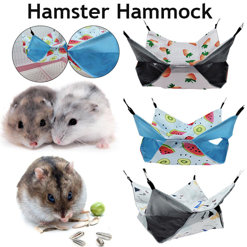 Hamster Betten Warme Weiche Nest Hängen Nagetier Käfig Haus Gedruckt Hängematte für Ratten Guinea Pig Kleine Tier Schlafsack Zubehör