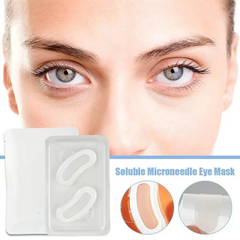 2600 punti acido ialuronico Micronedle Eye Pad idratare Fine Dark Japan Circle Removal Lines Eye rughe Mask Cosmetic E0S4