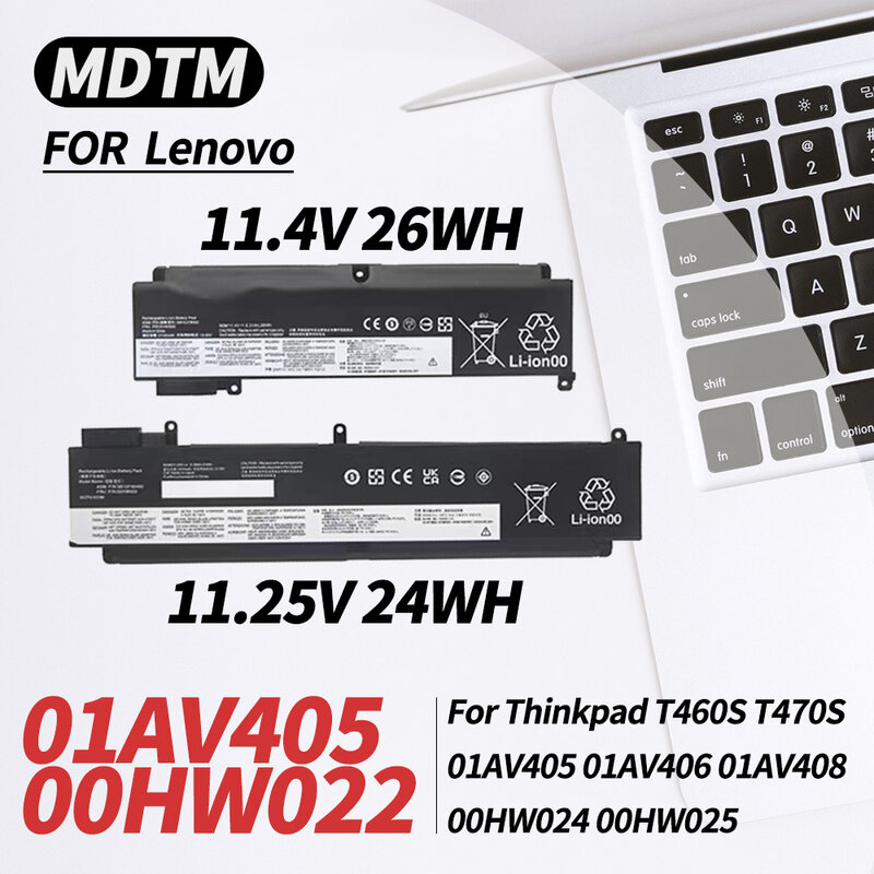 Bateria para Lenovo ThinkPad, ThinkPad T460S, Série T470S, 01AV406, 00HW022, 00HW024, 00HW025, 00HW038, SB10J79002, L16M3P73, SB10K97605, 01AV405