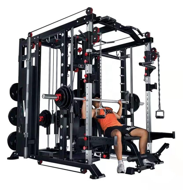 2022 Fitness equipment home bench press squat gantry machine equipment multi-function set combination comprehensive training