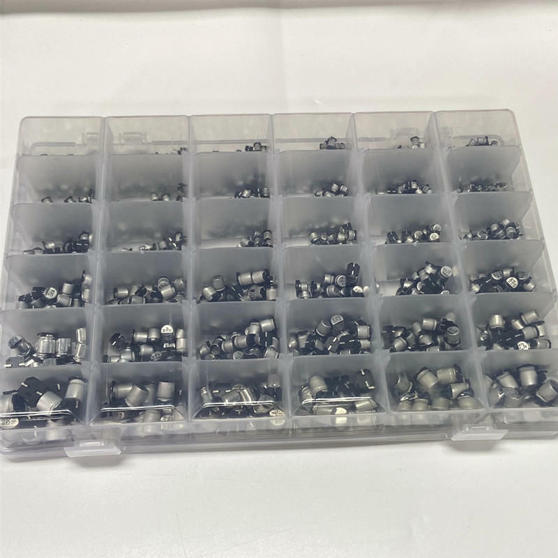 SMD 칩 알루미늄 전해 커패시터 샘플 박스, 36 값 칩, 1UF ~ 1000UF, 4V-60V, 1500 개