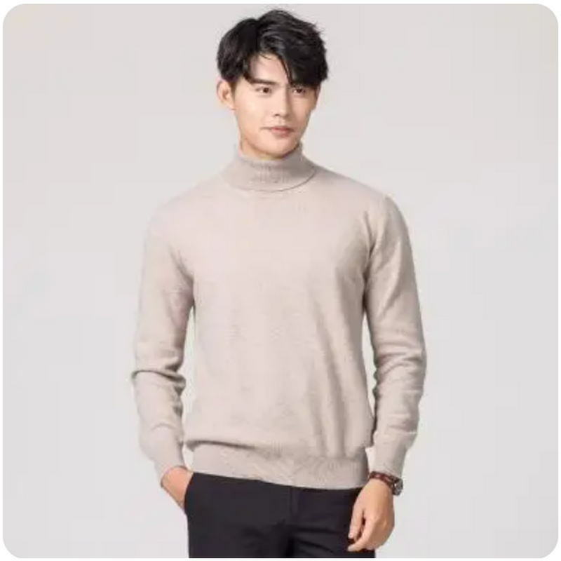 Suéter de gola alta masculino pulôver de cashmere suéteres de gola alta, camisa, roupas para outono e inverno, 2023
