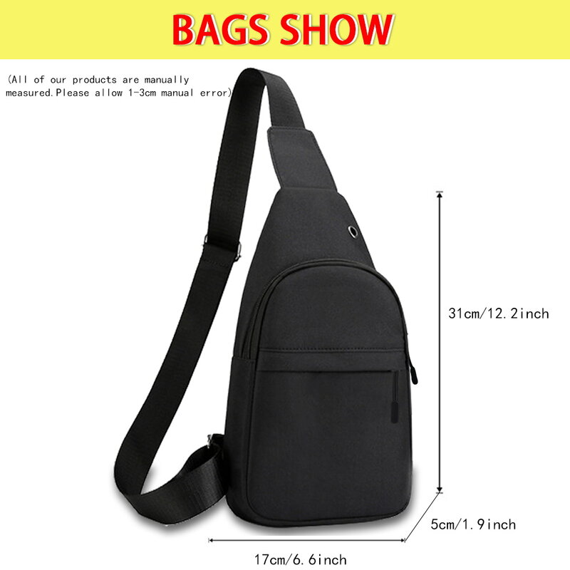 Man Chest Bag Phone Pocket Cross Body Neck Side Shoulder Fanny Pack Fashion Small Handbag Anime Print Outdoor Crossbody Gym Bags