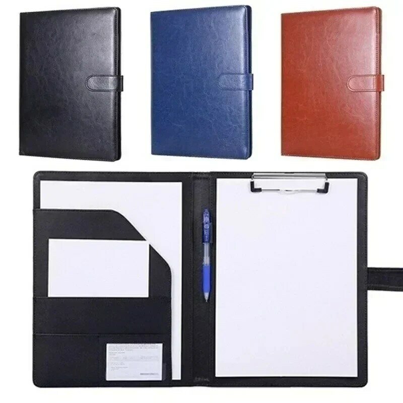 Simple Folder konferensi A4, alat tulis bisnis kulit PU Folder berkas kontrak kantor sekolah perlengkapan penata meja