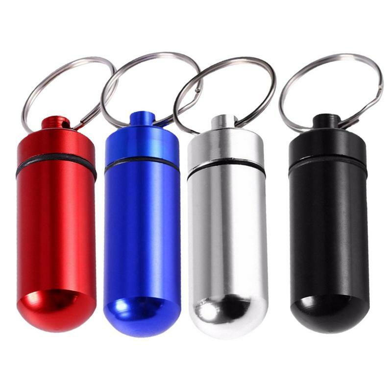 Mini étui Portable en métal, porte-clés, boîte à pilules de poche extérieure, conteneur de bouteille de transport, étui de Protection auditive, boîte de bouchons d'oreille