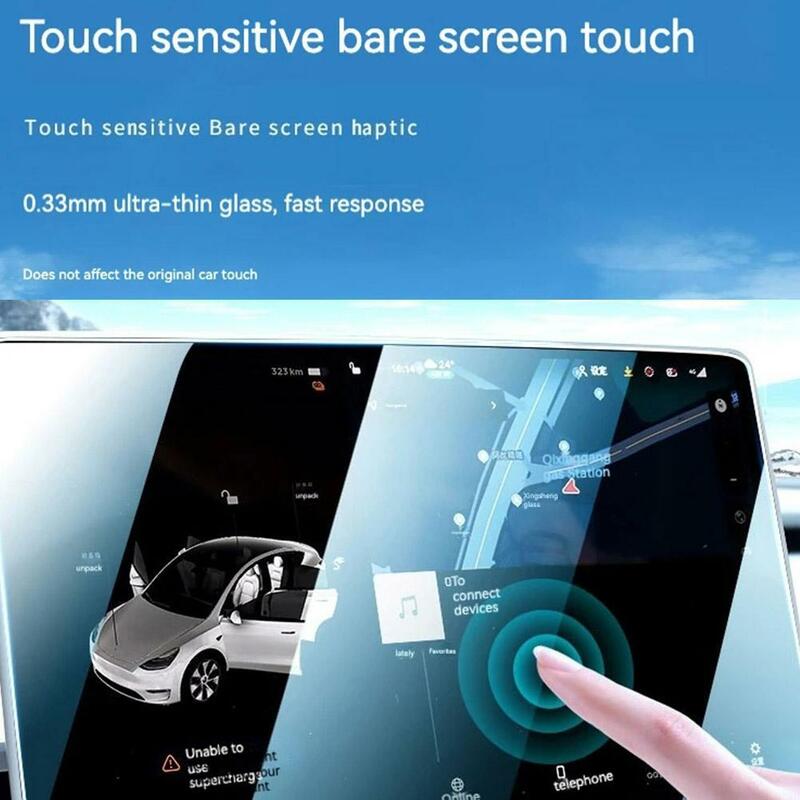 Protector de pantalla táctil de vidrio templado para Tesla 2024, herramienta de película HD mate, nuevo