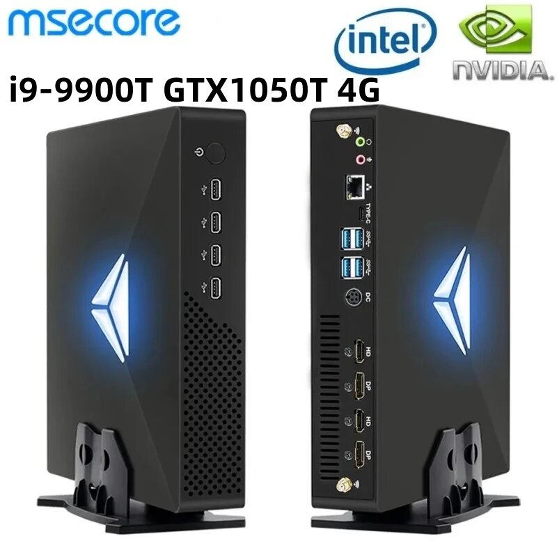 MSECORE-Mini PC con Intel Core I9-10900F GTX 1050TI GDD4, tarjeta de vídeo 4G, ordenador de escritorio con Windows, Linux 2 x DDR4 M.2 NVMe 8K, WiFi 6