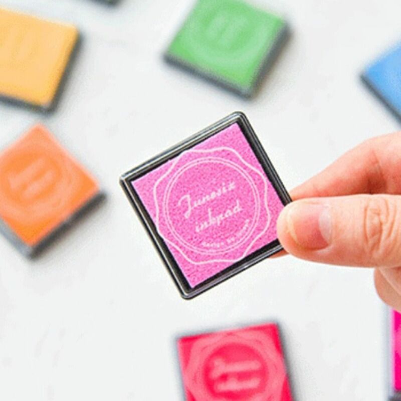 20 colori Mini impronte digitali Stencil Card timbro di gomma colorato a base di olio Inkpad Ink Stamp Pads Stamp Sealing Decoration