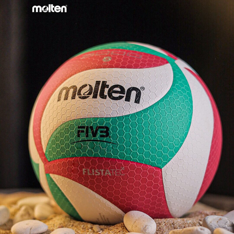 Molten flistatec วอลเลย์บอลไซส์5ลูกลูกพียูสำหรับนักเรียนผู้ใหญ่และวัยรุ่นฝึกซ้อมแข่งขันกลางแจ้งในร่ม