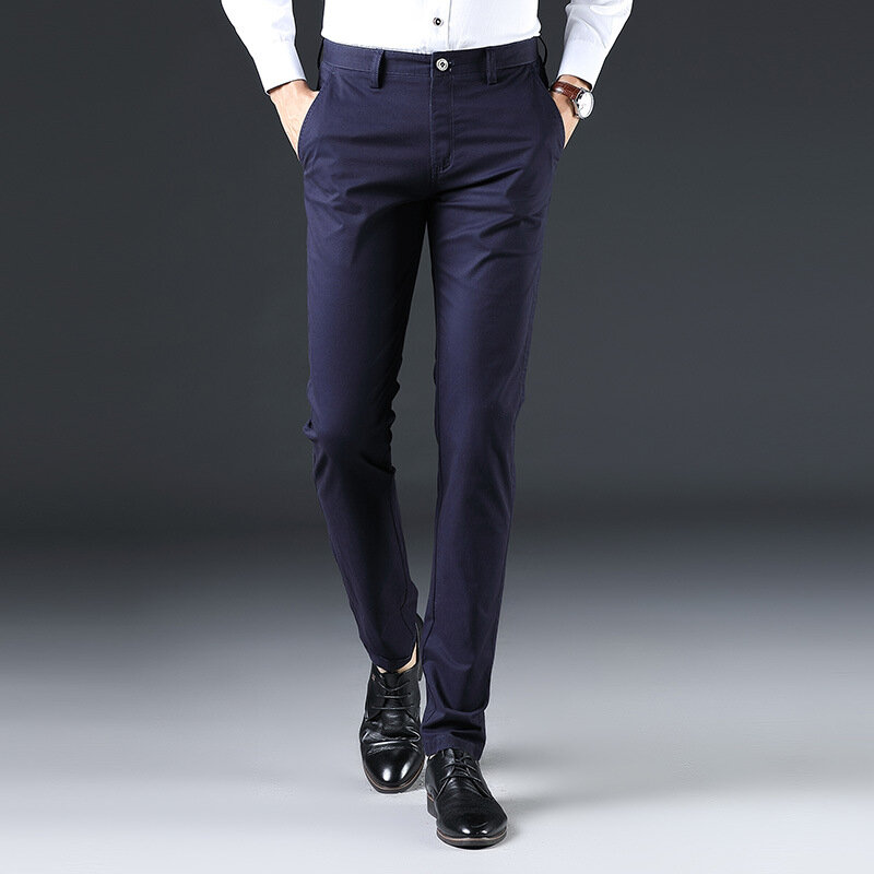 Celana Panjang Katun Pria Kasual Mode Celana Panjang Ramping Pria Musim Dingin dan Musim Gugur 20222