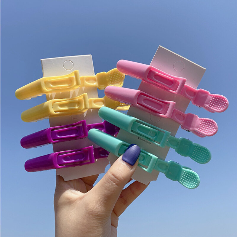 6/8Pcs Colorful Alligator Hair Clips Clamps Hairdressing Professional Salon Hair Grip Crocodile Hairpins Hair Barber Accessories