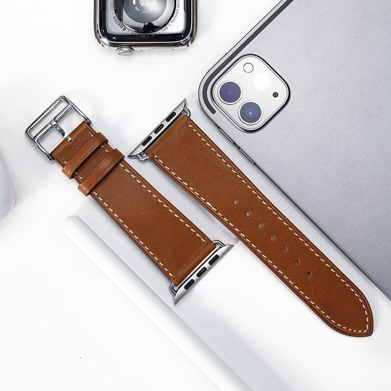 Leather Watch Straps for Apple Watch band 44mm 49mm 45mm 42mm 40mm 41mm 38mm sport bracelet iWatch series Ultra 9-8-7-6-5-4-3-SE