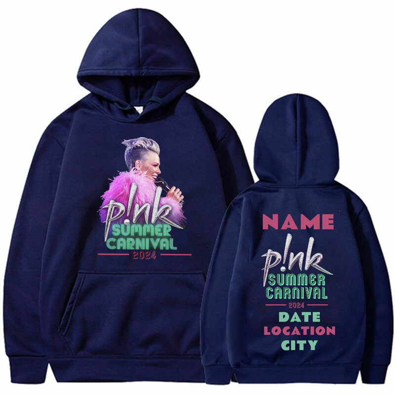 Pink Singer Summer Carnival 2024 Hoodies Men Women Harajuku Pullovers Vintage Casual Oversized Sweatshirts Streetwear Fans Gift