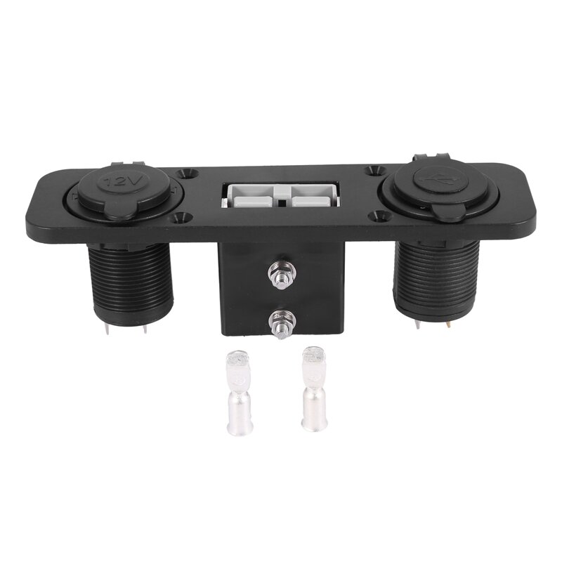 플러시 마운트 앤더슨 플러그 소켓, 캐러밴 캠퍼 보트 트럭용 더블 USB 충전기 소켓 패널