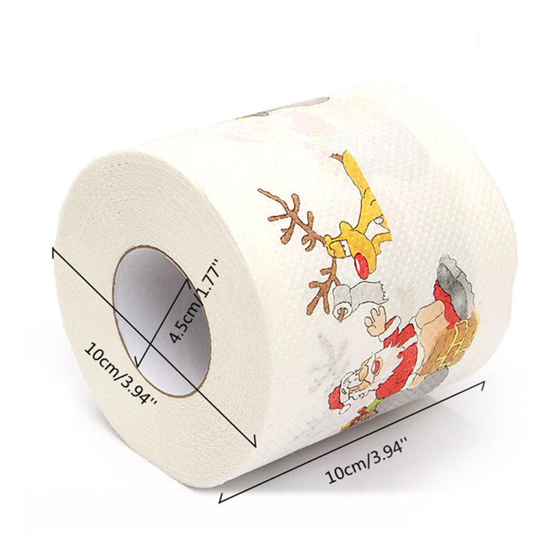 Rollo de papel higiénico de Papá Noel para el baño, decoración navideña para el hogar, regalo de año nuevo para el hogar