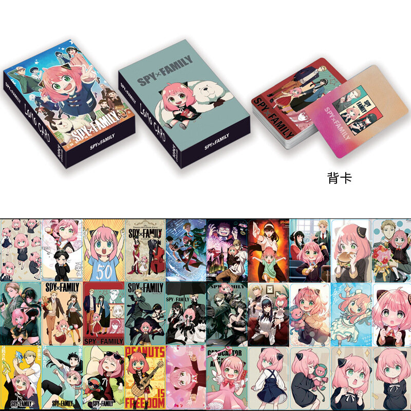 SPY×FAMILY Japońskie anime Lomo Card One Piece 1pack/30pcs Gry karciane z pocztami Wiadomość Zdjęcie Prezent Kolekcja fanów Zabawka dla chłopców