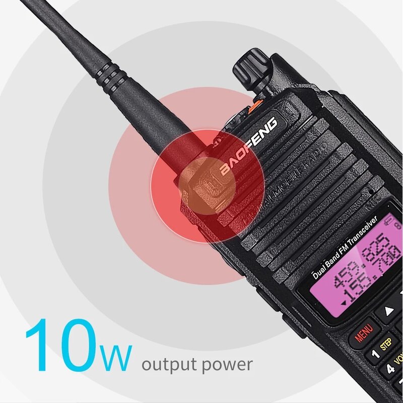 Baofeng-walkie-talkie UV-9R Plus 10W,ポータブルラジオ,デュアルバンド,防水,狩猟用,2ユニット