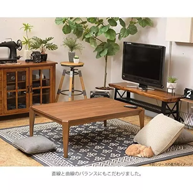 أزومايا-طاولة سخان خشب الجوز والمطاط الطبيعي ، ، ، ، W30 x D30 x H15 بوصة ، مادة الطاولة ، المنزل والمعيشة