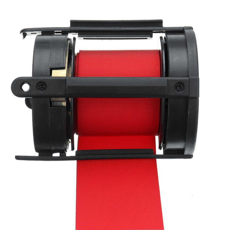 Retractable Ribbon Barrier Sport Outdoor Wall Mount Stanchion Queue Red Belt Stainless Steel Protective Tape 5m