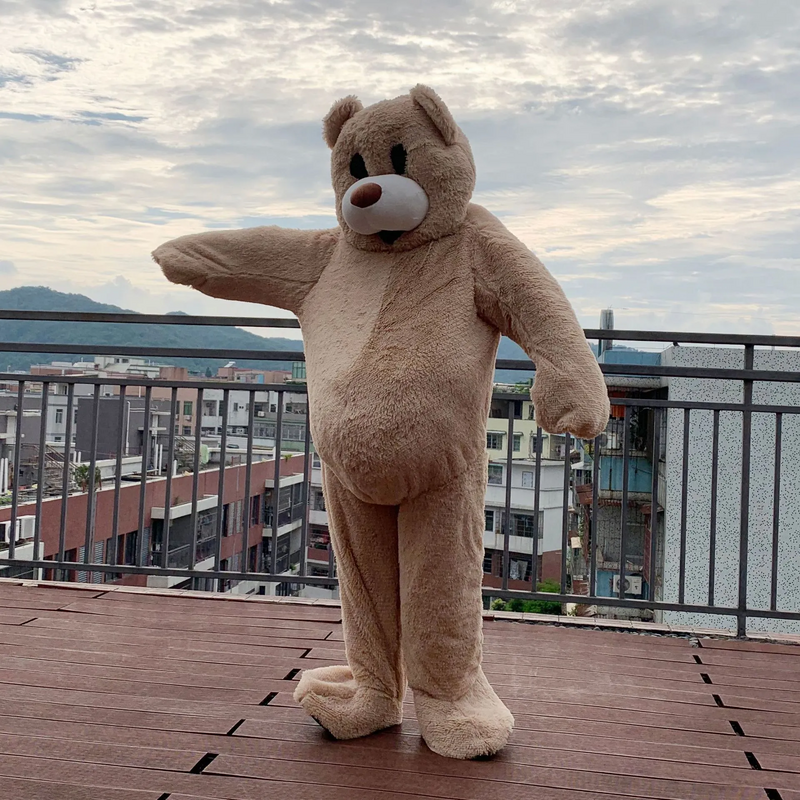 Disfraz de Mascota de oso bailarín, divertido traje de muñeca de dibujos animados para caminar, tocado de oso de peluche, decoraciones interesantes