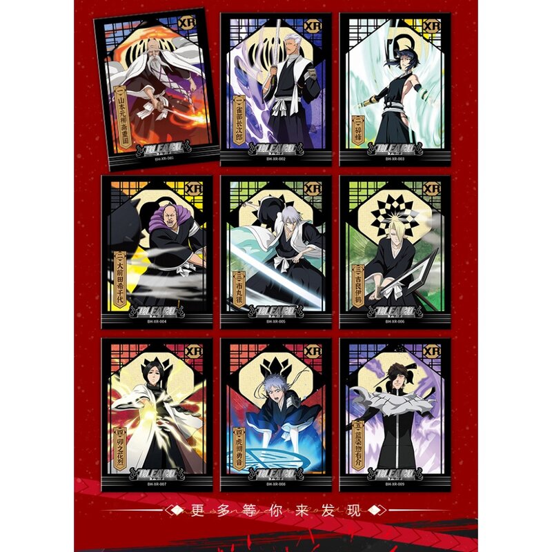 Anime Bleach Collection Cards For Child Millennium Blood Battle Chapter Kurosaki Ichigo Inoue Orihime Character Cards Toys Gifts