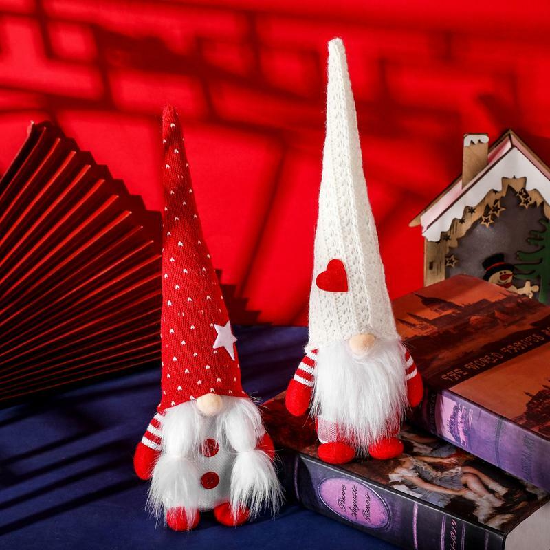 Gnome boneka Mini tanpa wajah Natal liontin dekorasi Selamat Natal untuk rumah ornamen Natal hadiah Natal Navidad Selamat Tahun Baru