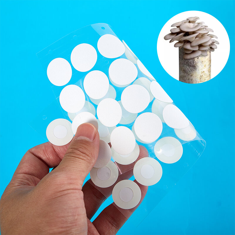 32 Stück/Blatt sterile Mesh-Filterpapier-Aufkleber 20mm hydrophob atmungsaktiv für die Pilzzucht mit breiter Maus