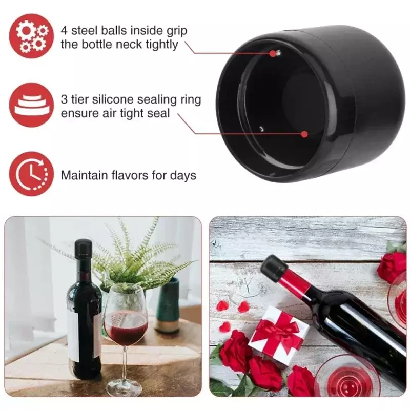 Wine Stopper 1/2 Piece Reusable Bar Accessories Silicone Sealing Champagne Cork Keep Wine Freshness Bottle Cap Barware Home
