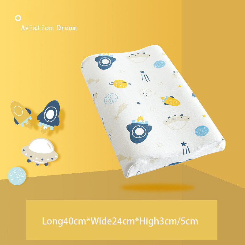 Подушка из чистого хлопка с эффектом памяти для детей начальной школы, детская подушка для сна и детского сада