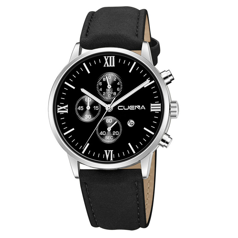 นาฬิกาควอตซ์นาฬิกาหรูหราหน้าปัดสแตนเลสแบบลำลองนาฬิกาแฟชั่นที่ละเอียดอ่อนสำหรับผู้ชาย