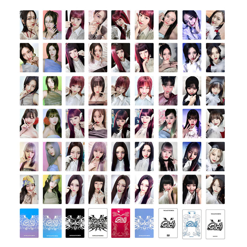 Tarjetas fotográficas de KPOP Wonyoung LIZ, tarjetas Lomo de álbum de interruptor Yujin Gaeul Rei Leeseo, Postales de dos caras, colección de fanáticos, regalo, 6 piezas por juego