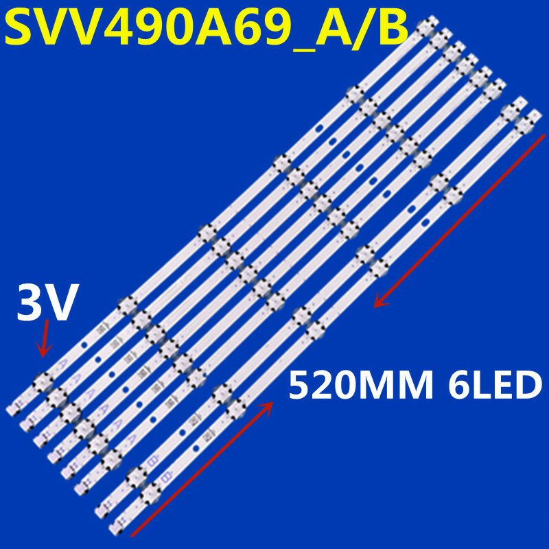 Strip LED VES490QNYS-2D-N01 B JL.D49061330-078AS-M_V05 untuk 4949ud8400 TX-49FX555B TX-49GS352B TX-49GX550B