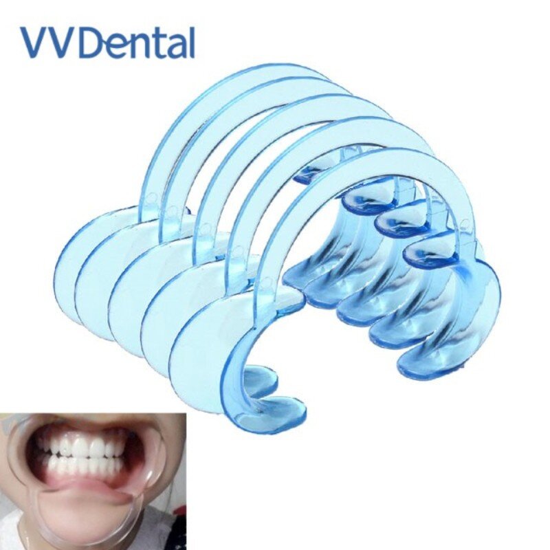 5 buah pembuka mulut Dental bentuk C, penarik pipi bibir Dental, pembuka mulut ortodontik, alat pembersih mulut mulut