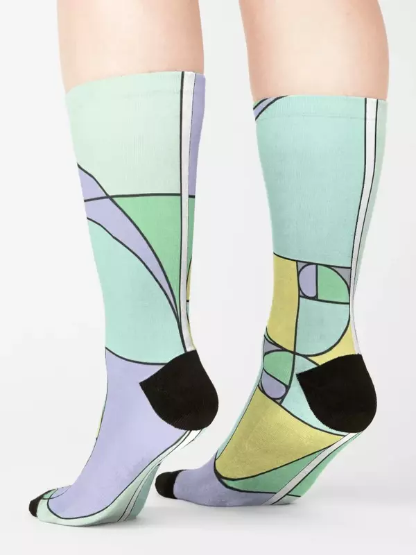 Geometric Fibonacci Socks gifts Argentina valentine gift ideas kids Designer Man Socks Women's