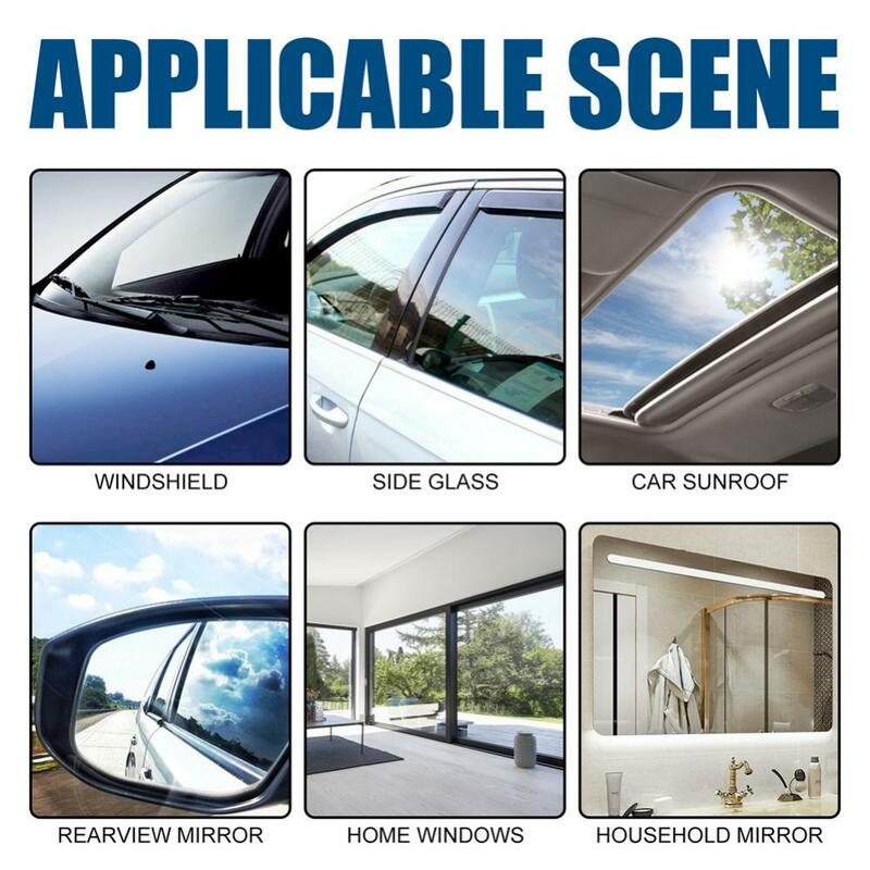 Film Minyak kaca mobil 1 ~ 7 buah 30g, penghilang kaca, poles, agen pembersih kaca depan, cairan pembersih jendela dengan spons