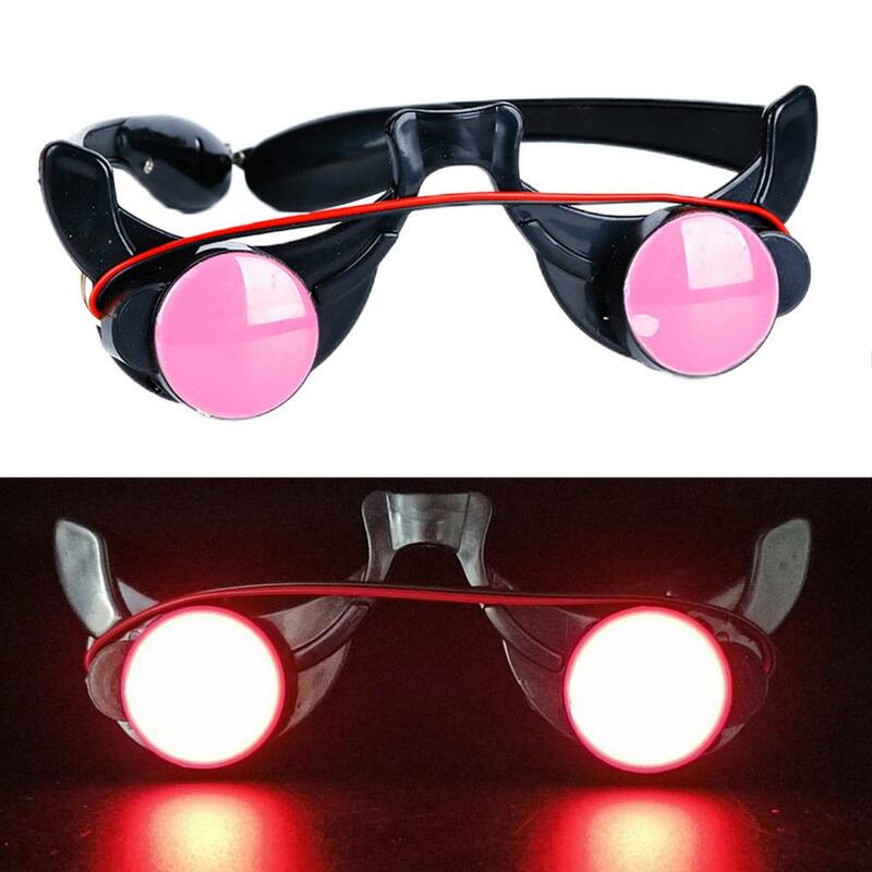 Gafas luminiscentes LED de Halloween, lentes Flash de la muerte, perfectas para fiestas de Halloween, disfraces multiocasiones