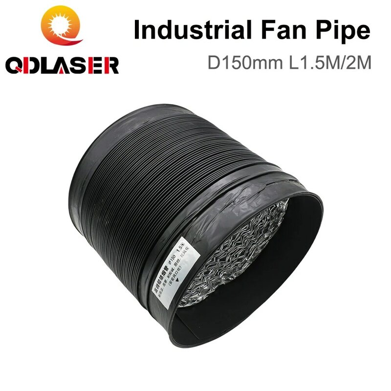 QDLASER-Tubo de escape flexível, duto de alumínio, entrada de tubo telescópico, 150mm, 2m por lote