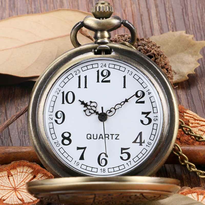 Fashion Multiple Cute Styles Vintage Carved And Hollowed Out Roman Pocket Watch Necklace Pendant Chain Clock Birthday Gift