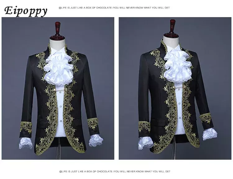 Disfraz de Prince Performance para hombre, traje de escenario para estudio, rey de Navidad