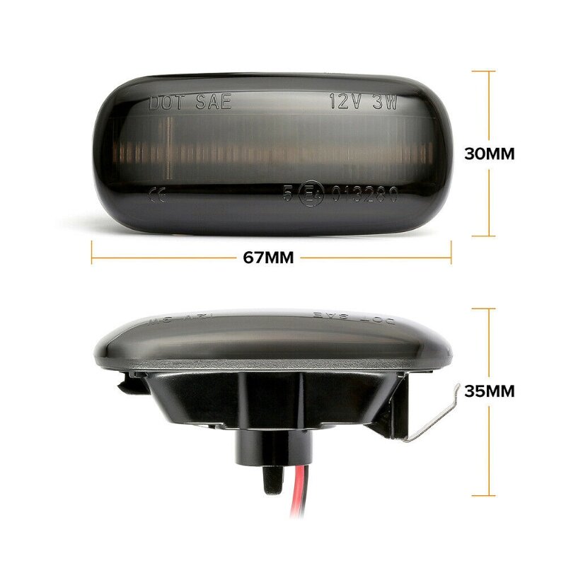 Lámpara LED de señal de giro para coche, accesorios de repuesto para Audi A3 S3 A4 S4 A6 S6, 2 unidades/Set