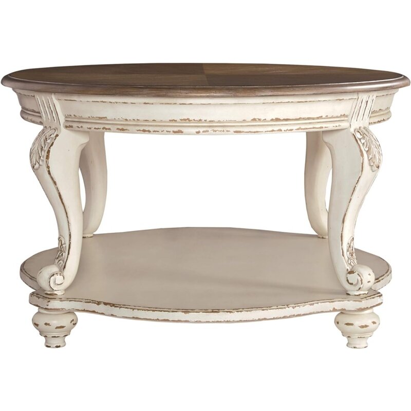 Повседневный кофейный столик Realyn для коттеджа, антикварная мебель белого и коричневого цвета, роскошное кафе