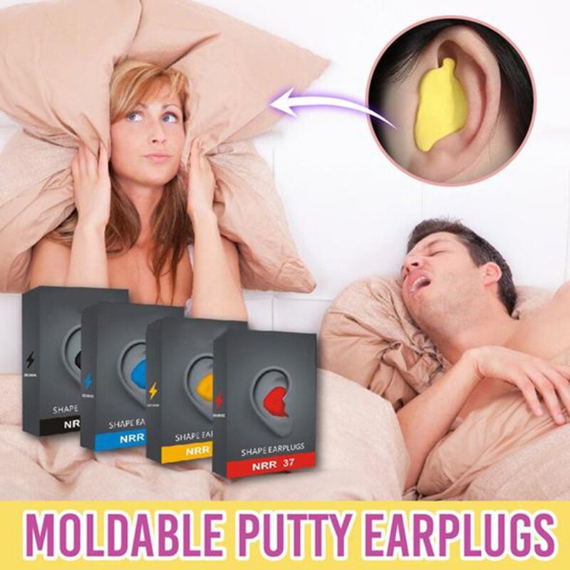 1-parowe zatyczki do uszu blokujące hałas Dźwiękoszczelne zatyczki do uszu Zatyczki do uszu do redukcji hałasu Miękka, wygodna zatyczka do uszu do spania
