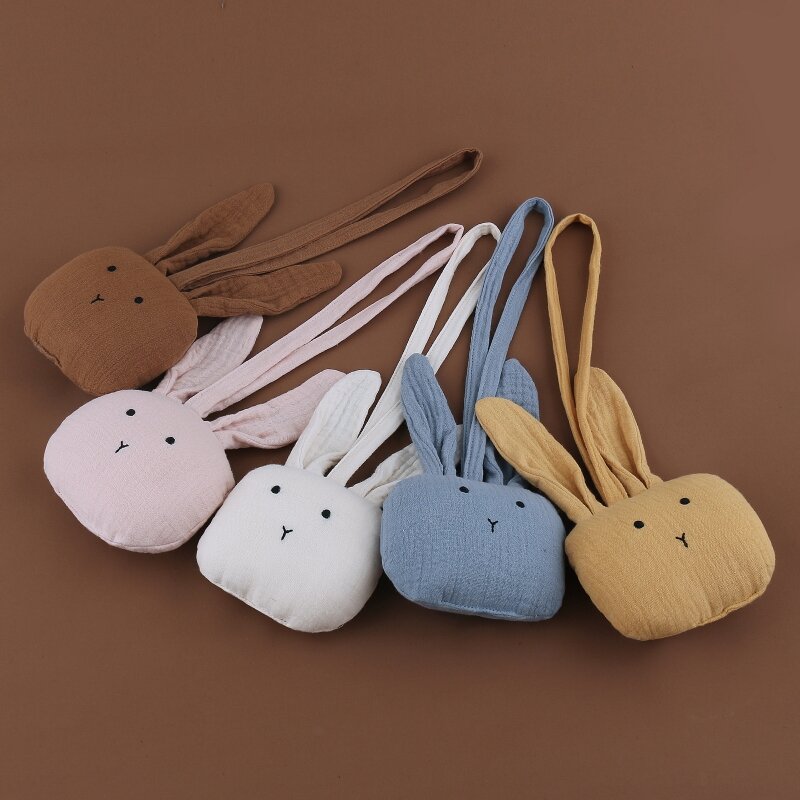 Handmade Baby Pacifier Clip Bunny Pendant Infant Newborn Pacifier Chain Silicone Nipple Hanging Soother Holder