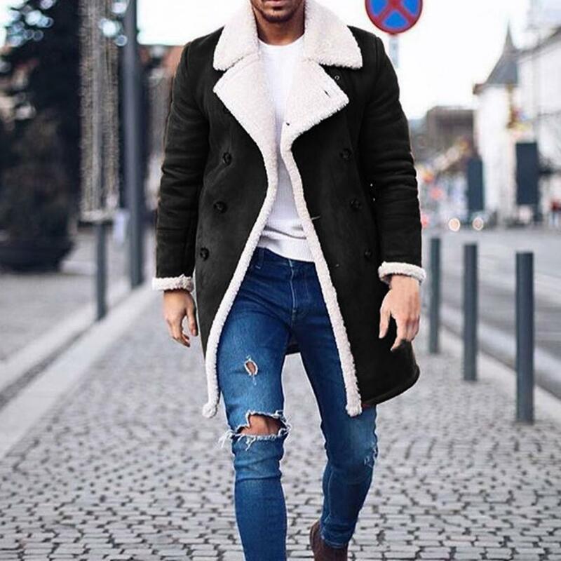 남성용 따뜻한 겨울 재킷, 패션 코트, 가디건 버튼