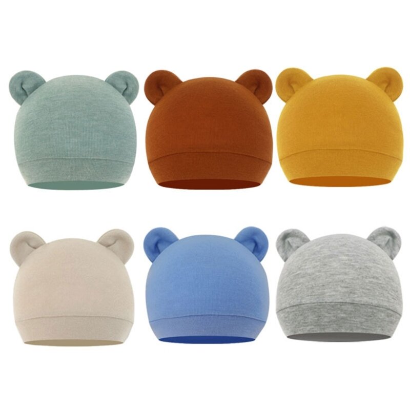 Cappelli da neonato in cotone per ragazze Cappello da neonato Cappello da orso carino Cappelli caldi
