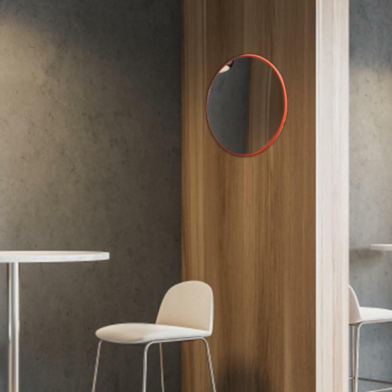 Convex Mirror Outdoor 11.8in Round Security Mirror Round Corner Mirror Blindspot For Warehouse Wide Angle Adjustable Bracket